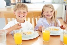 Children Eating Breakfast