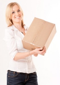 Woman Holding Box