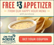 Free On the Border Appetizer - Banner