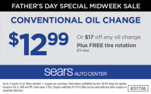 Sears Oil Change Coupon