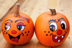 Have some fun with your fall decoration.  Paint your own pumpkin!   You can pick the design, colors, and style that matches your home.