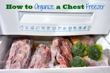 Do you stockpile frozen foods in a chest freezer?  Keeping it nice and organized can save you both time and money.