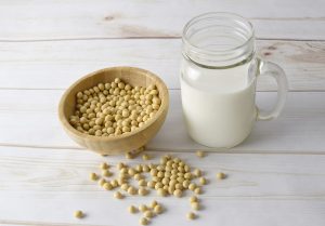 Soybeans and Soy milk from Pixabay